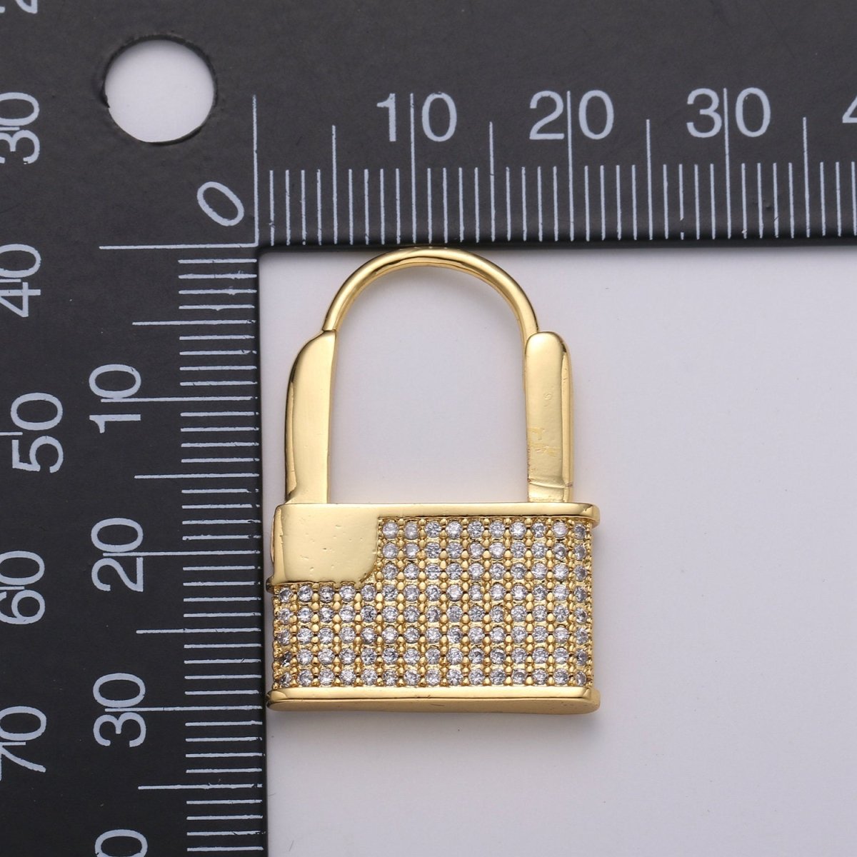 Gold Padlock Hoop Earrings CZ Padlock Earrings Lock Pendant Earring Lock Gold Earring Huggie Earring Lock Hoop Earring Lovers Lock Hoop K-870 K-871