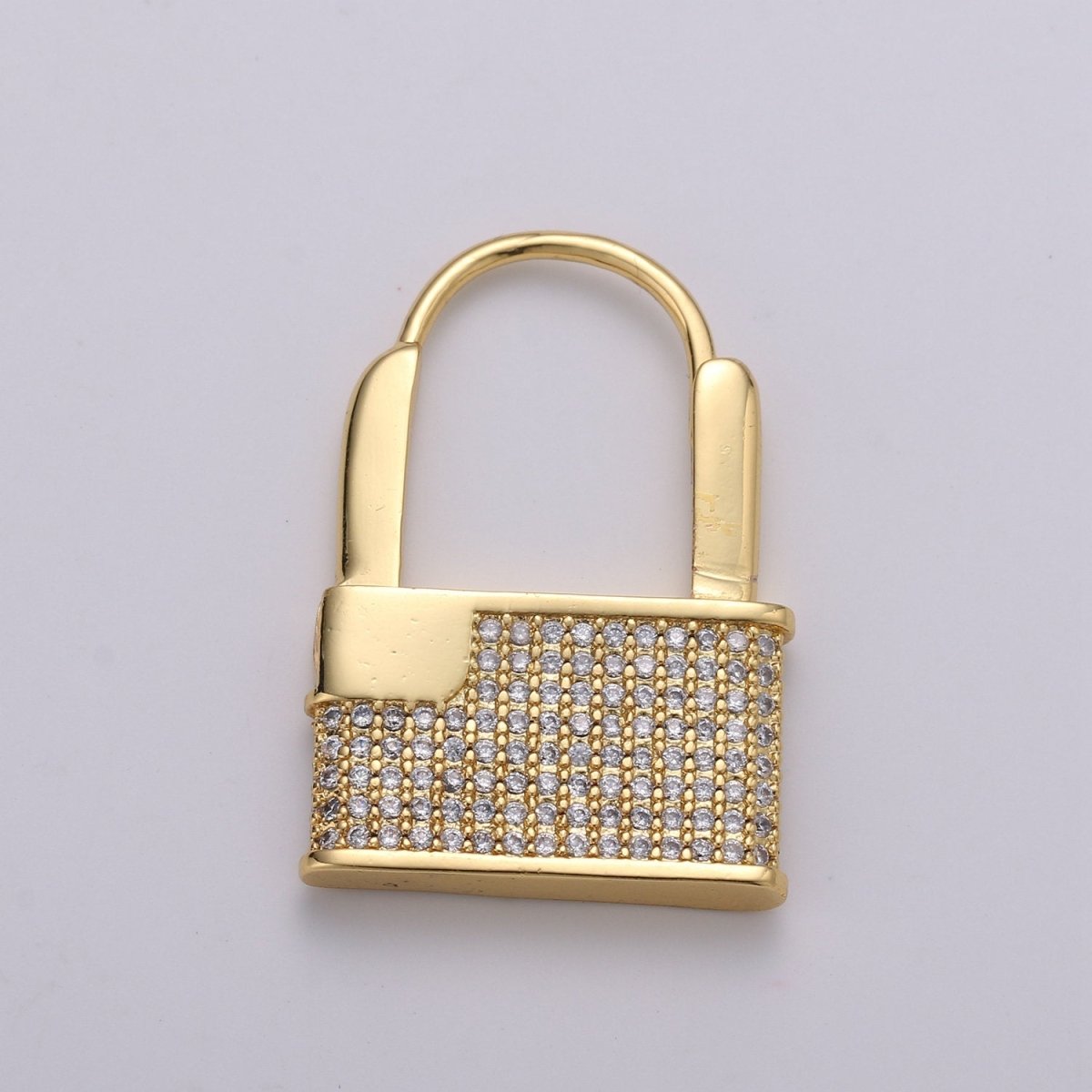 Gold Padlock Hoop Earrings CZ Padlock Earrings Lock Pendant Earring Lock Gold Earring Huggie Earring Lock Hoop Earring Lovers Lock Hoop K-870 K-871