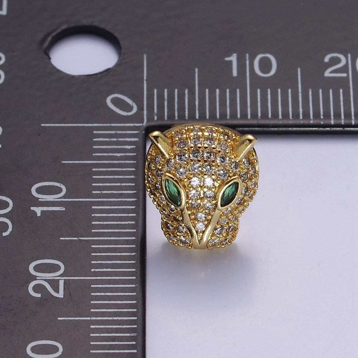 Gold Pave Crystal Leopard Head Ear Stud Earring T-415 T-416
