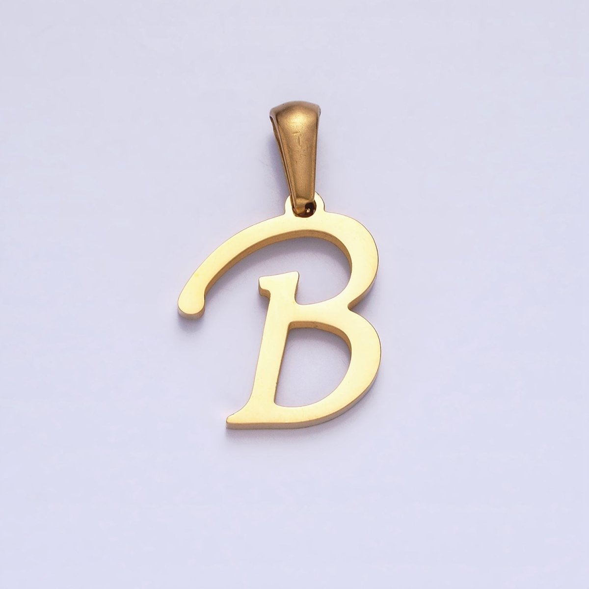 Gold Plated Stainless Steel Letter Charms, initial alphabet pendant DIY jewelry letter charms for personalized jewelry making A-A1900-A-A1912
