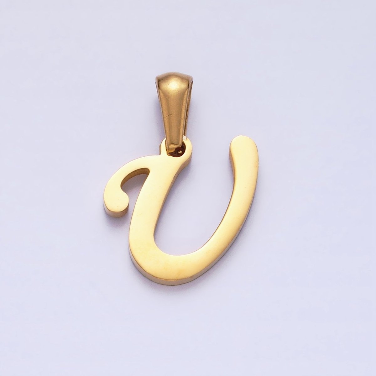 Gold Plated Stainless Steel Letter Charms, initial alphabet pendant DIY jewelry letter charms for personalized jewelry making A-A1900-A-A1912
