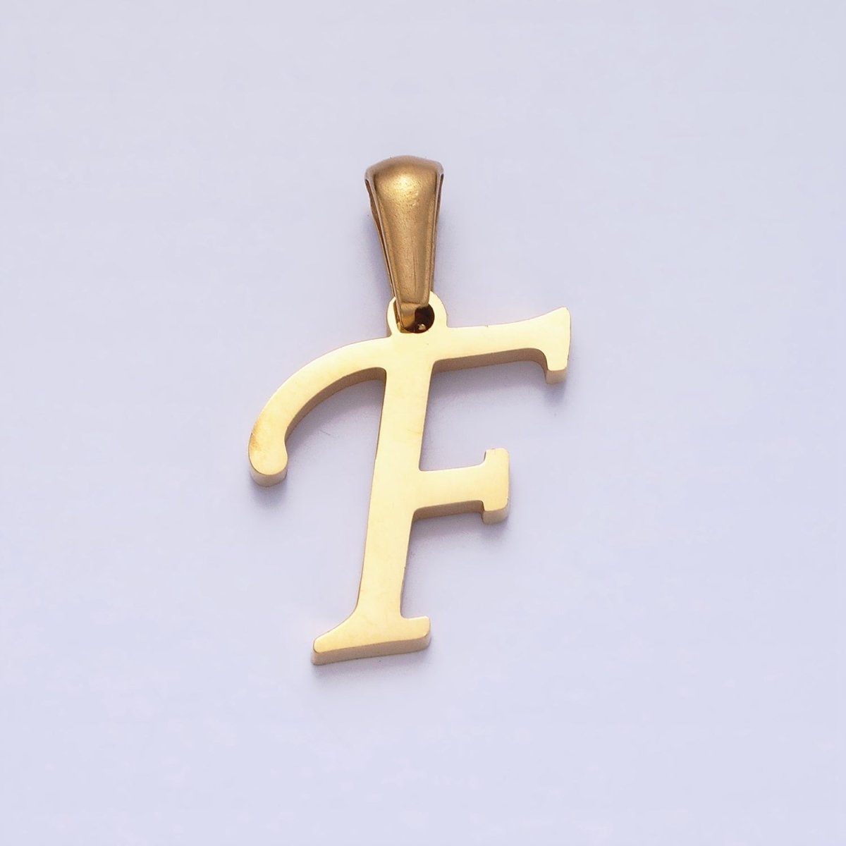 Gold Plated Stainless Steel Letter Charms, initial alphabet pendant DIY jewelry letter charms for personalized jewelry making A-A1900-A-A1912
