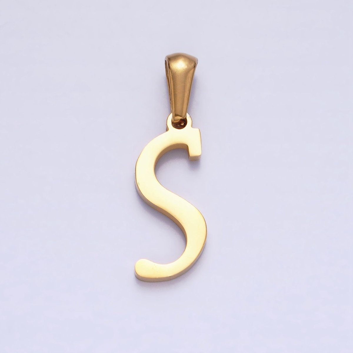 Gold Plated Stainless Steel Letter Charms, initial alphabet pendant DIY jewelry letter charms for personalized jewelry making A-A1900-A-A1912