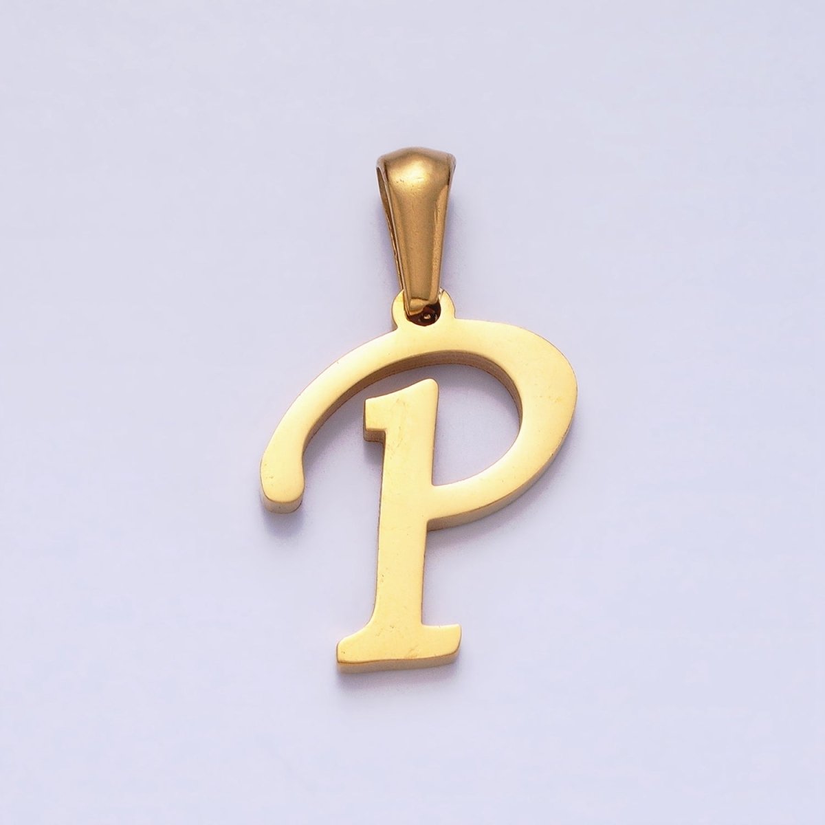 Gold Plated Stainless Steel Letter Charms, initial alphabet pendant DIY jewelry letter charms for personalized jewelry making A-A1900-A-A1912