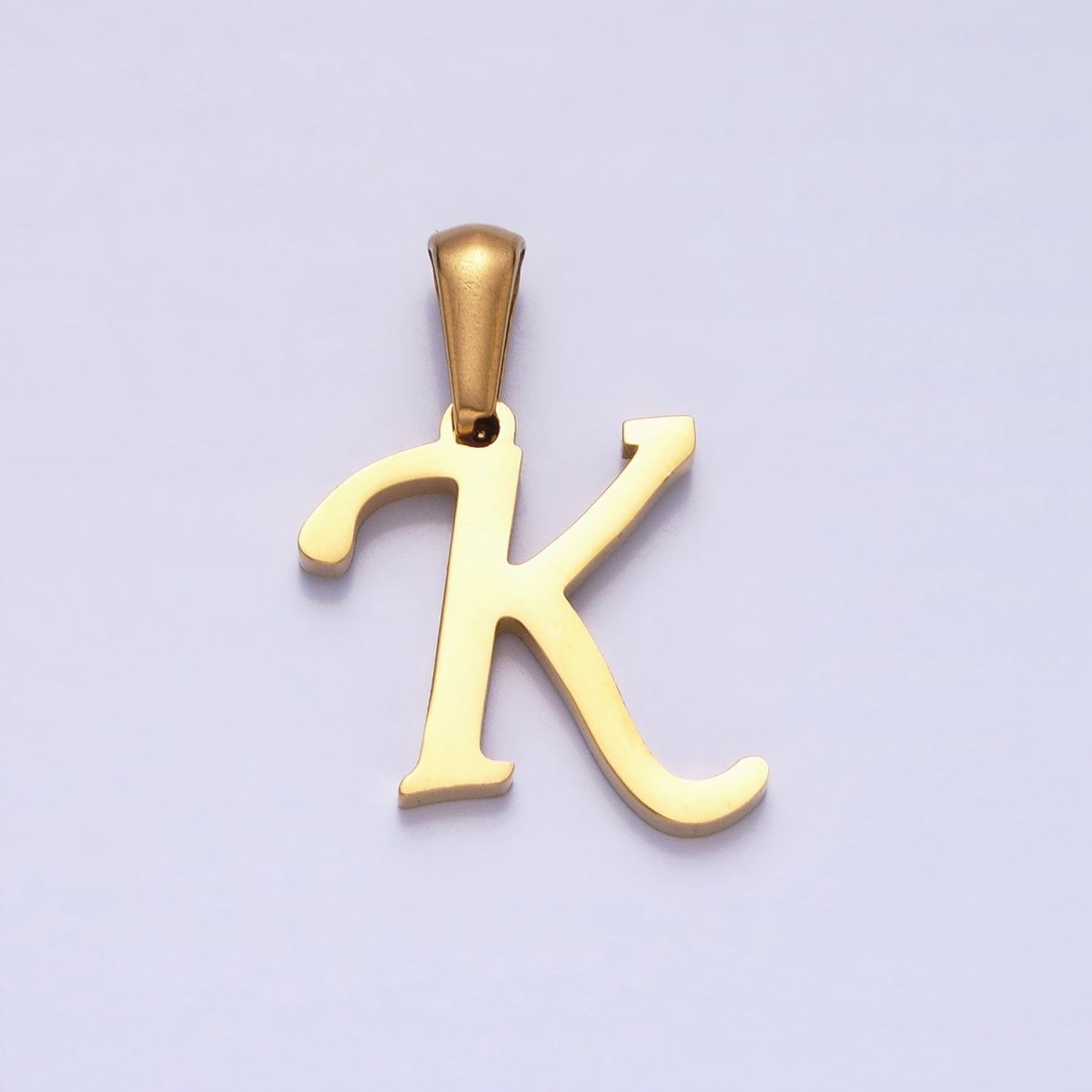 Gold Plated Stainless Steel Letter Charms, initial alphabet pendant DIY jewelry letter charms for personalized jewelry making A-A1900-A-A1912