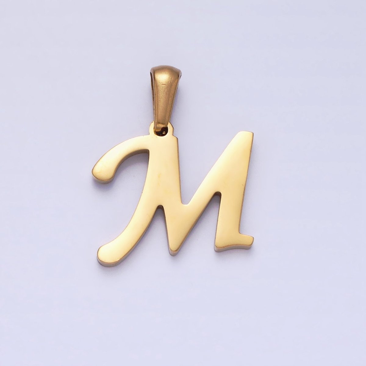 Gold Plated Stainless Steel Letter Charms, initial alphabet pendant DIY jewelry letter charms for personalized jewelry making A-A1900-A-A1912
