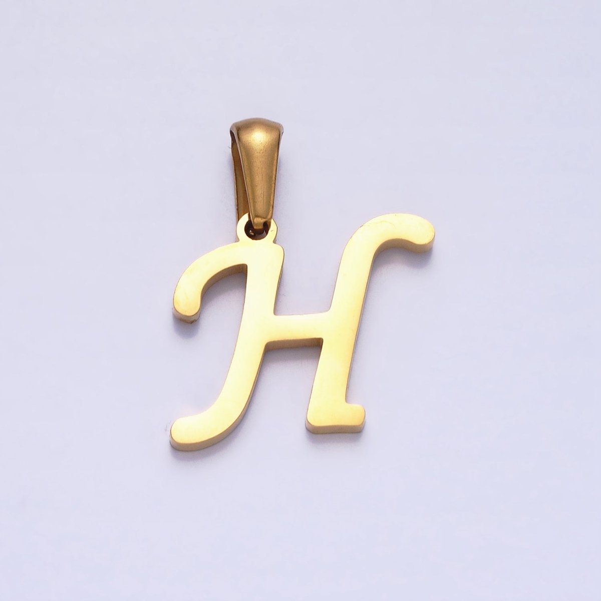 Gold Plated Stainless Steel Letter Charms, initial alphabet pendant DIY jewelry letter charms for personalized jewelry making A-A1900-A-A1912