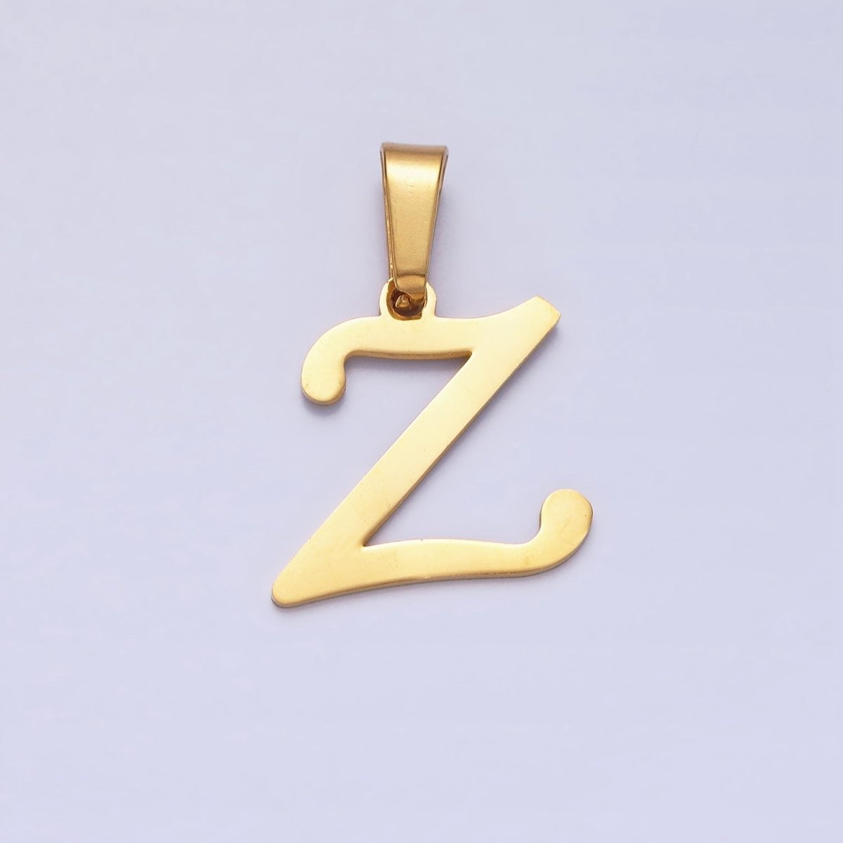 Gold Plated Stainless Steel Letter Charms, initial alphabet pendant DIY jewelry letter charms for personalized jewelry making A-A1900-A-A1912