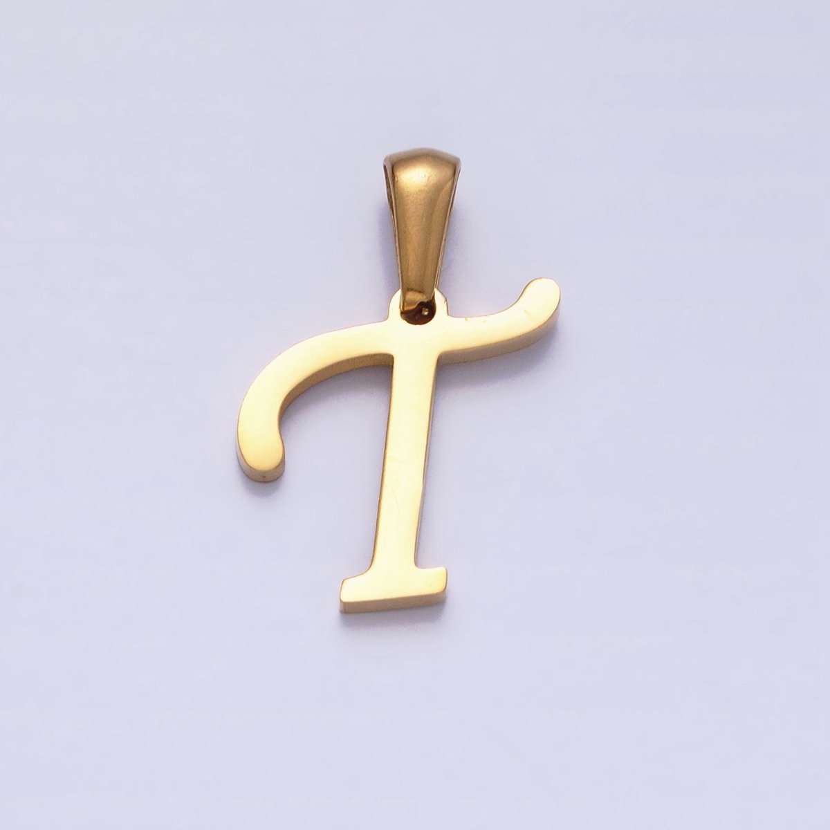 Gold Plated Stainless Steel Letter Charms, initial alphabet pendant DIY jewelry letter charms for personalized jewelry making A-A1900-A-A1912