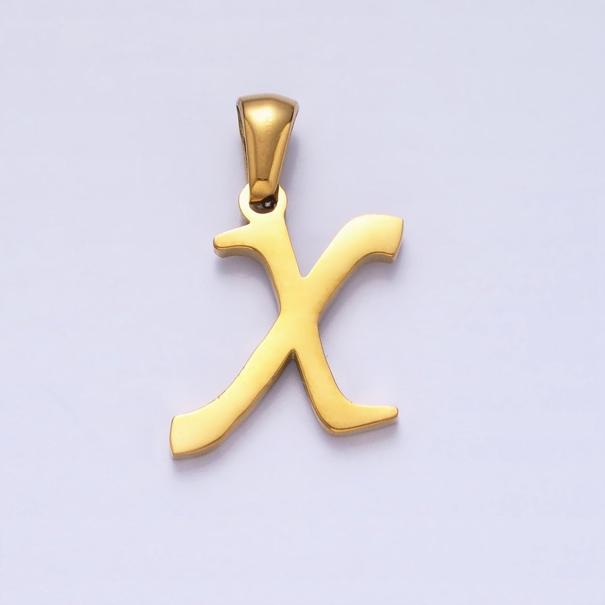 Gold Plated Stainless Steel Letter Charms, initial alphabet pendant DIY jewelry letter charms for personalized jewelry making A-A1900-A-A1912