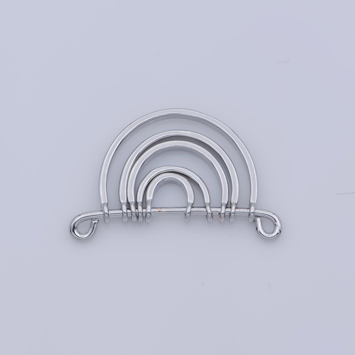Gold Rainbow Shape Charm for Necklace Pendant Double Bail Dual Loop Charm for Jewelry Making Supply, White Gold Rainbow CONNECTOR F-319 F-575 Y-378,Y-379