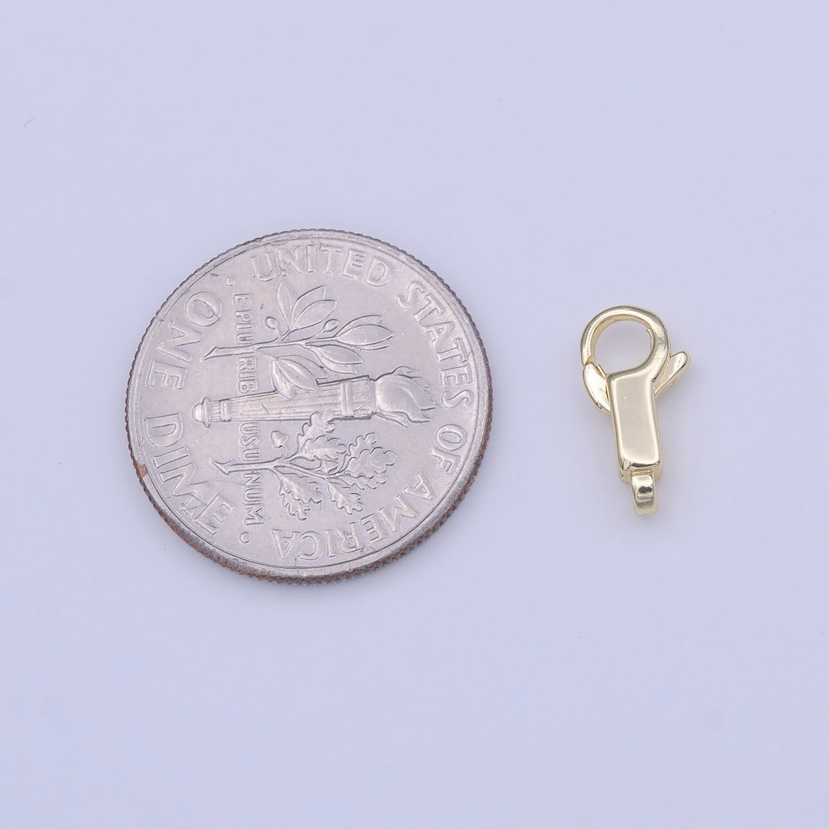 Gold Rectangular Long Body 10.5mm Lobster Claw Closure Jewelry Making Supply | K-270 - DLUXCA