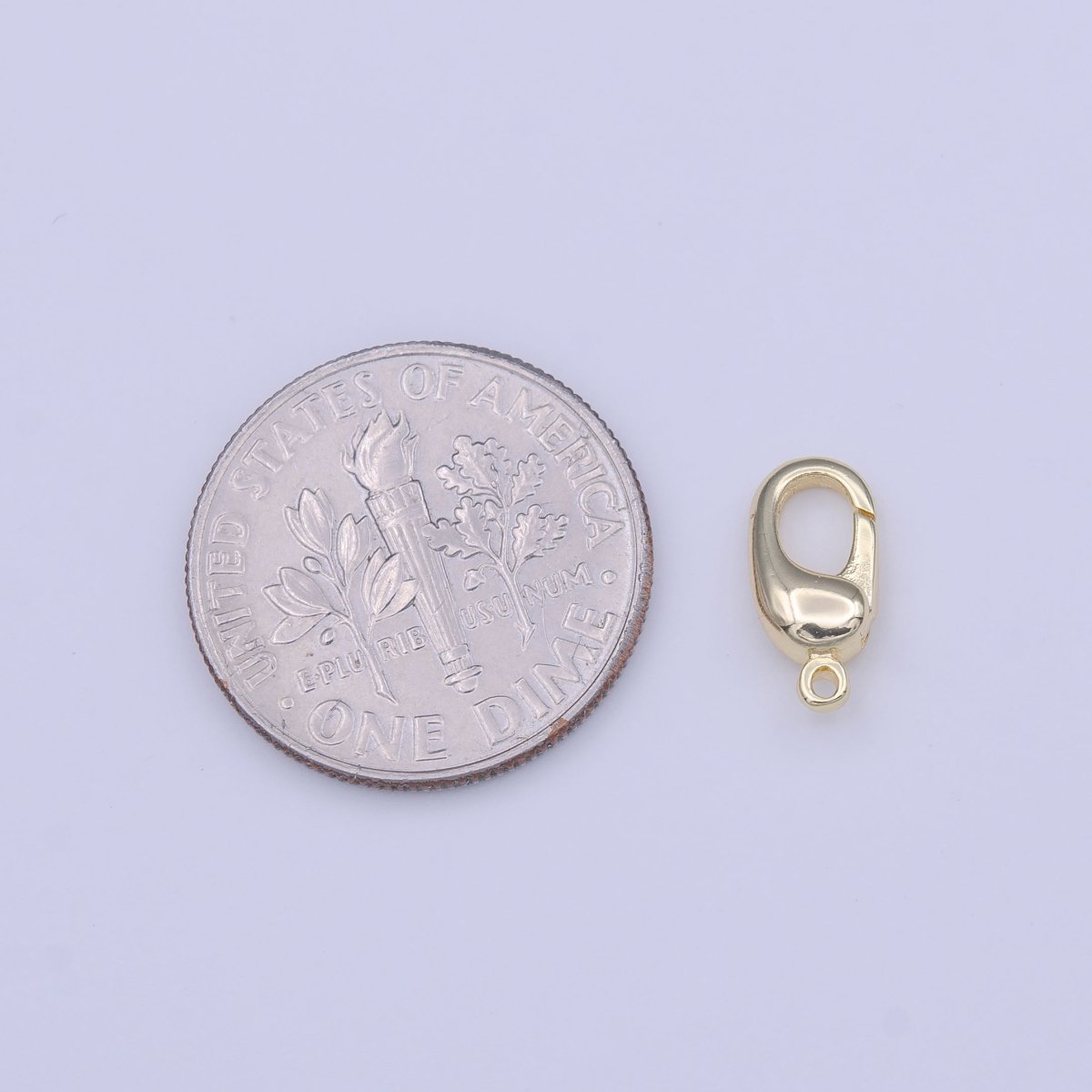 Gold Rectangular Snap Hook Push Gate Lobster Clasps Jewelry Supply | K-274 - DLUXCA