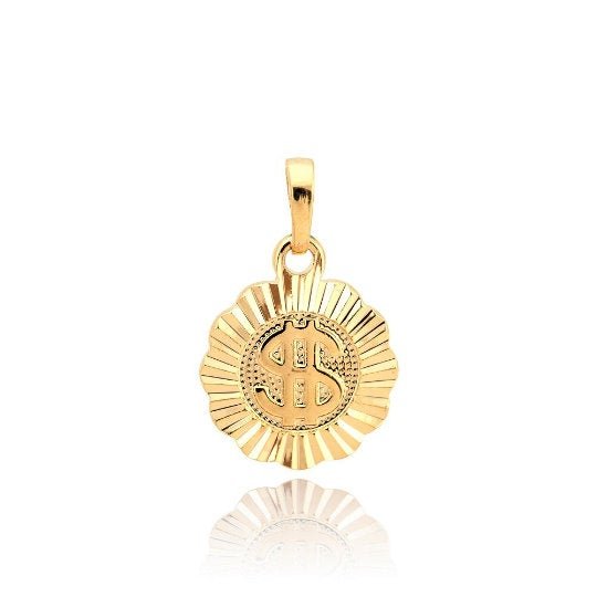 Gold, Rose Gold, Silver Dollar Sign, Rich, Money, Wealth, Currency Sign, Flower, Luck, DIY Necklace Pendant Charm Bead Bails Findings for Jewelry Making I-512
