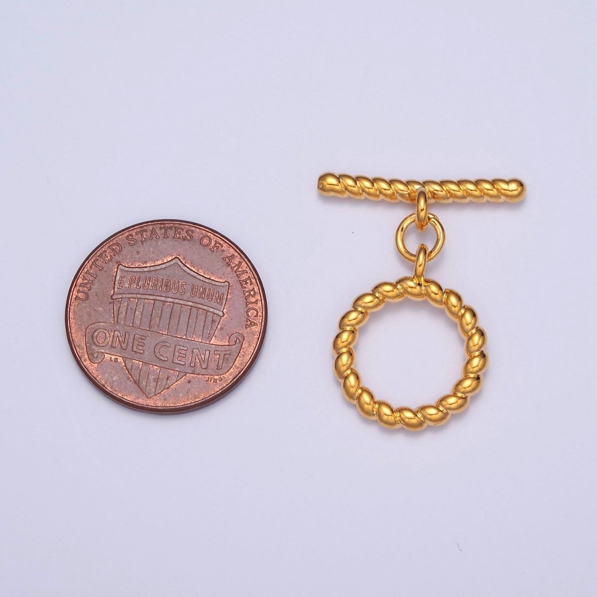 Gold Round Toggle Clasp, Bracelet Necklace Jewelry Clasps, 24K Gold Filled OT Clasp L-713 L-714 L-823