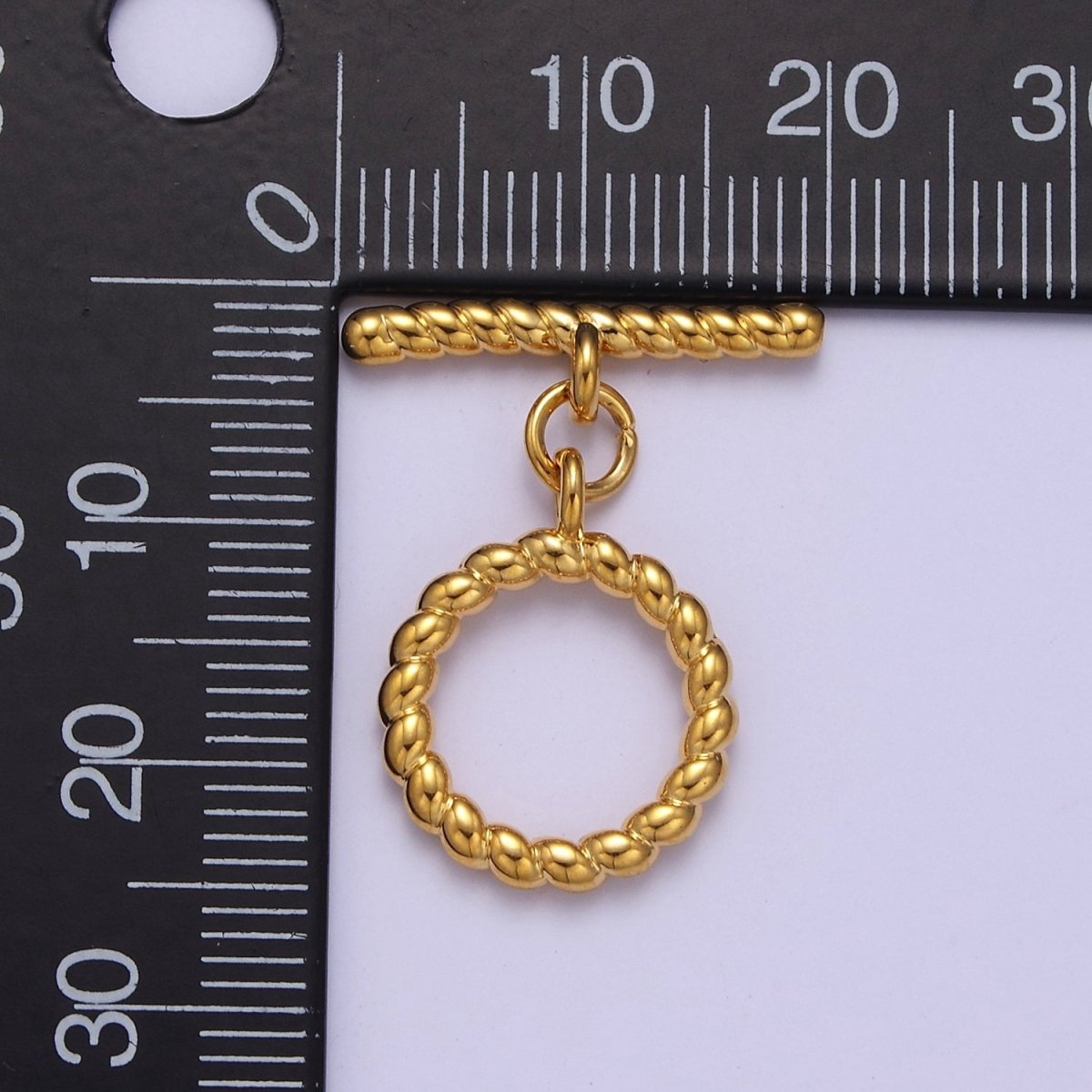 Gold Round Toggle Clasp, Bracelet Necklace Jewelry Clasps, 24K Gold Filled OT Clasp L-713 L-714 L-823