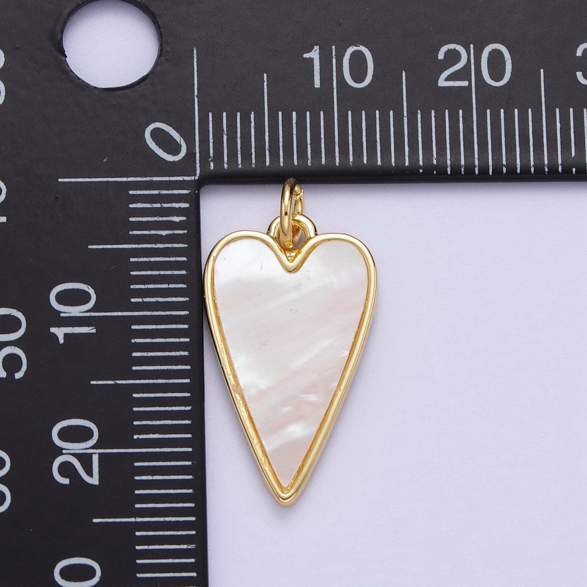 Gold Shell Pearl Heart Love Charm For Valentine Jewelry Making | C-717