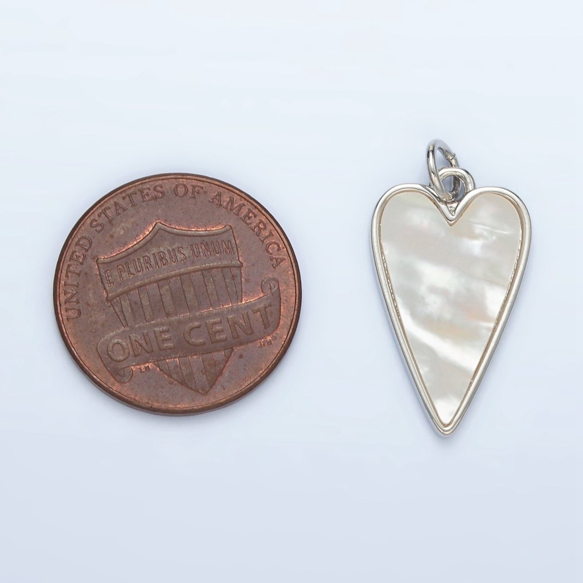 Gold Shell Pearl Heart Love Charm For Valentine Jewelry Making | C-717