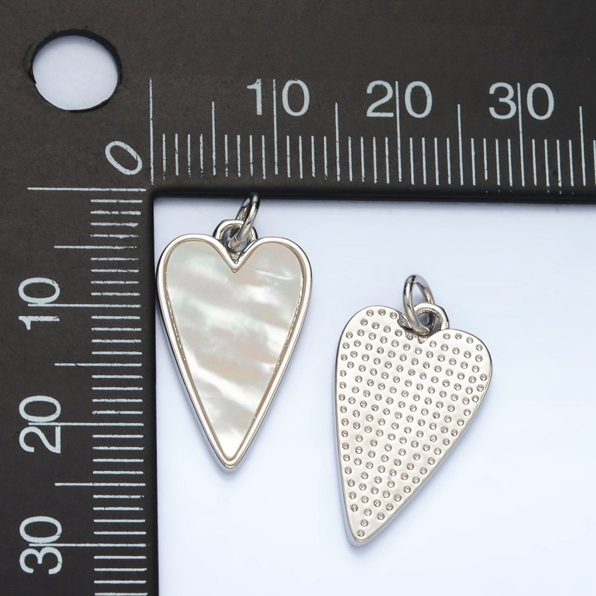 Gold Shell Pearl Heart Love Charm For Valentine Jewelry Making | C-717