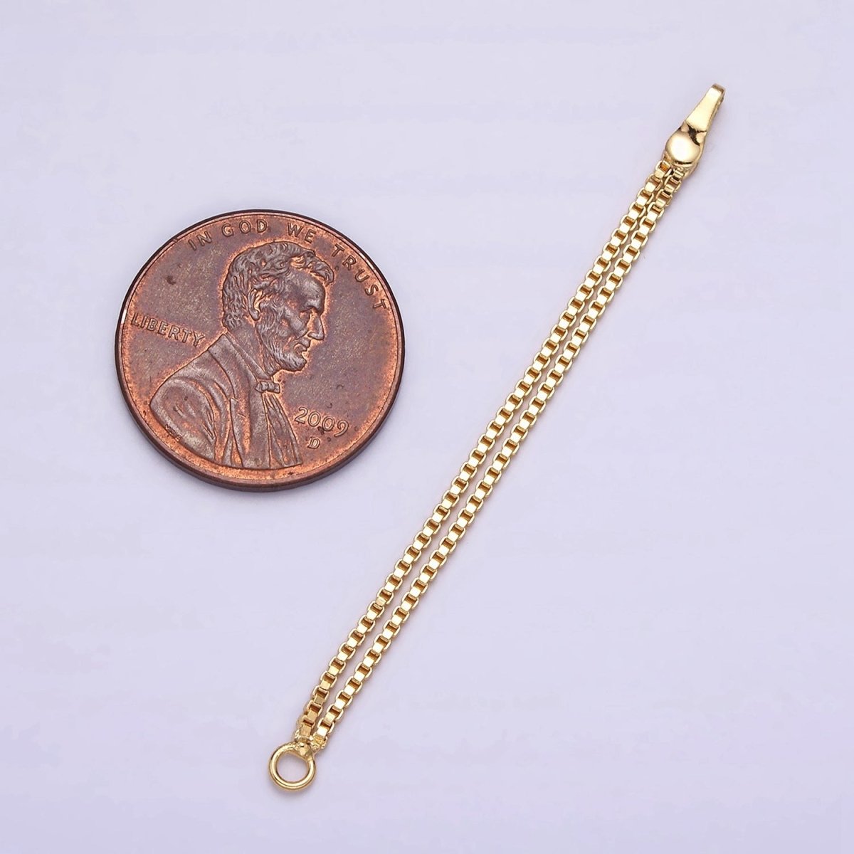 Gold, Silver 5mm Double Box Chain Open Loop Linear Earring Drop Jewelry Making Supply | Z-933 Z-934