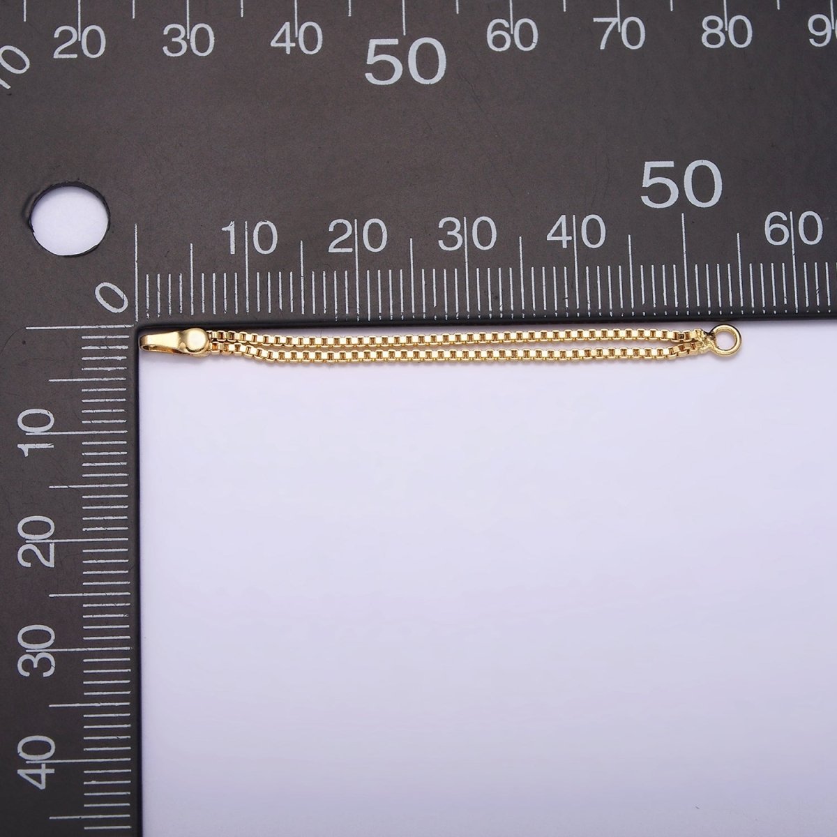 Gold, Silver 5mm Double Box Chain Open Loop Linear Earring Drop Jewelry Making Supply | Z-933 Z-934