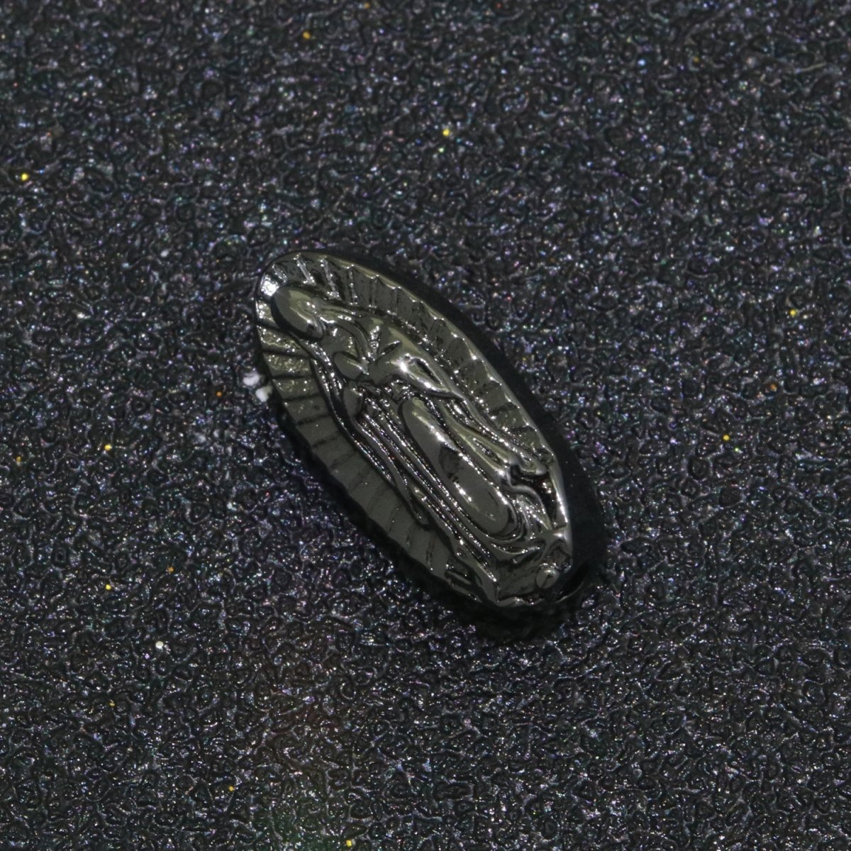 Gold / Silver / Black Our Lady of Guadalupe Beads, Virgin Mary bead Spacer rosary beads, Catholic beads, for Religious jewelry making B-636