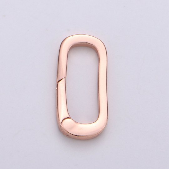 Gold Silver Black Rose Gold Push Gate Oval Clasp, Spring gate Clasp, 21.2x10mm WHOLESALE Supply 2.8mm Thickness L-061~L-064