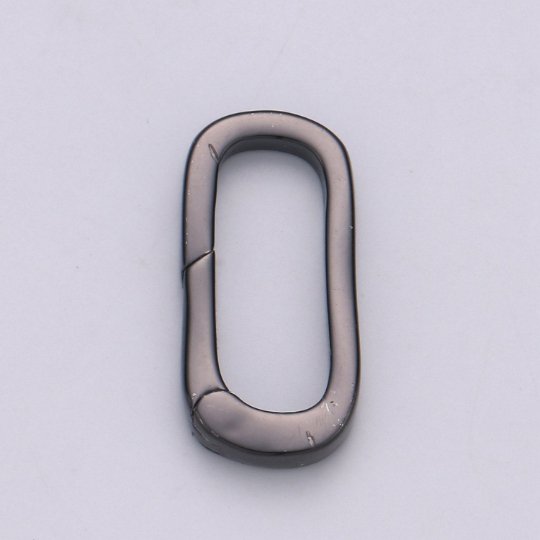 Gold Silver Black Rose Gold Push Gate Oval Clasp, Spring gate Clasp, 21.2x10mm WHOLESALE Supply 2.8mm Thickness L-061~L-064