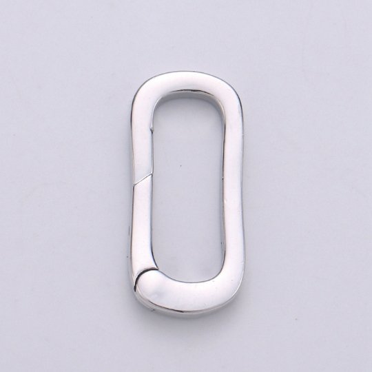 Gold Silver Black Rose Gold Push Gate Oval Clasp, Spring gate Clasp, 21.2x10mm WHOLESALE Supply 2.8mm Thickness L-061~L-064