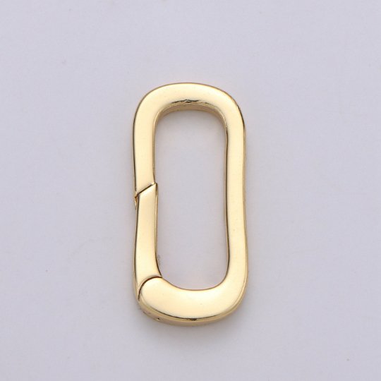 Gold Silver Black Rose Gold Push Gate Oval Clasp, Spring gate Clasp, 21.2x10mm WHOLESALE Supply 2.8mm Thickness L-061~L-064