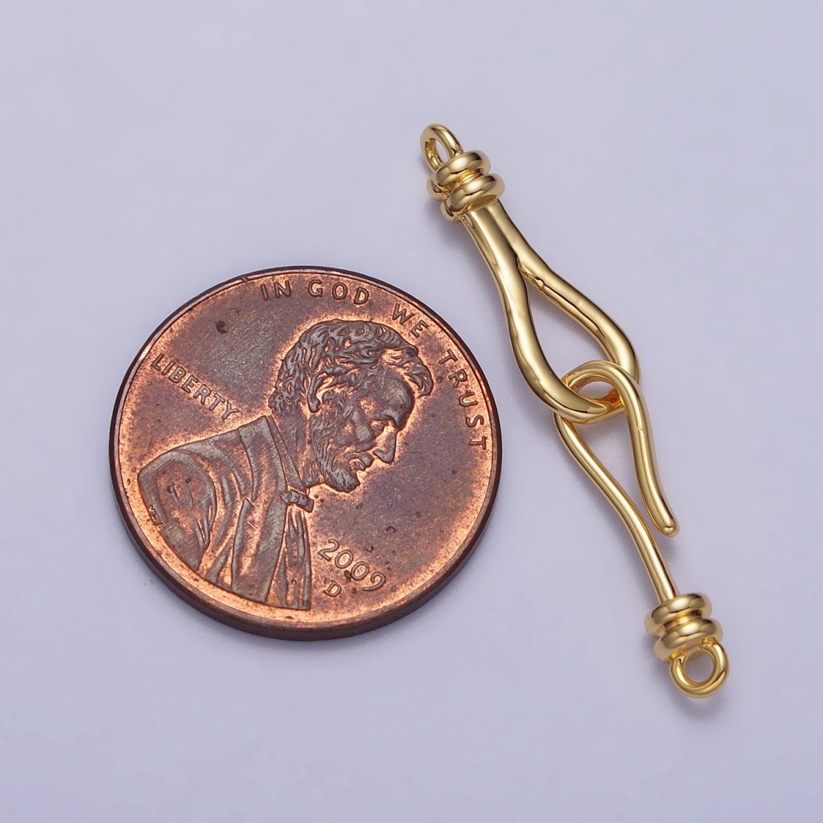 Gold, Silver Clasps With Hook for Jewelry End Clasp Closure Supply for Jewelry Making Z-057 Z-058