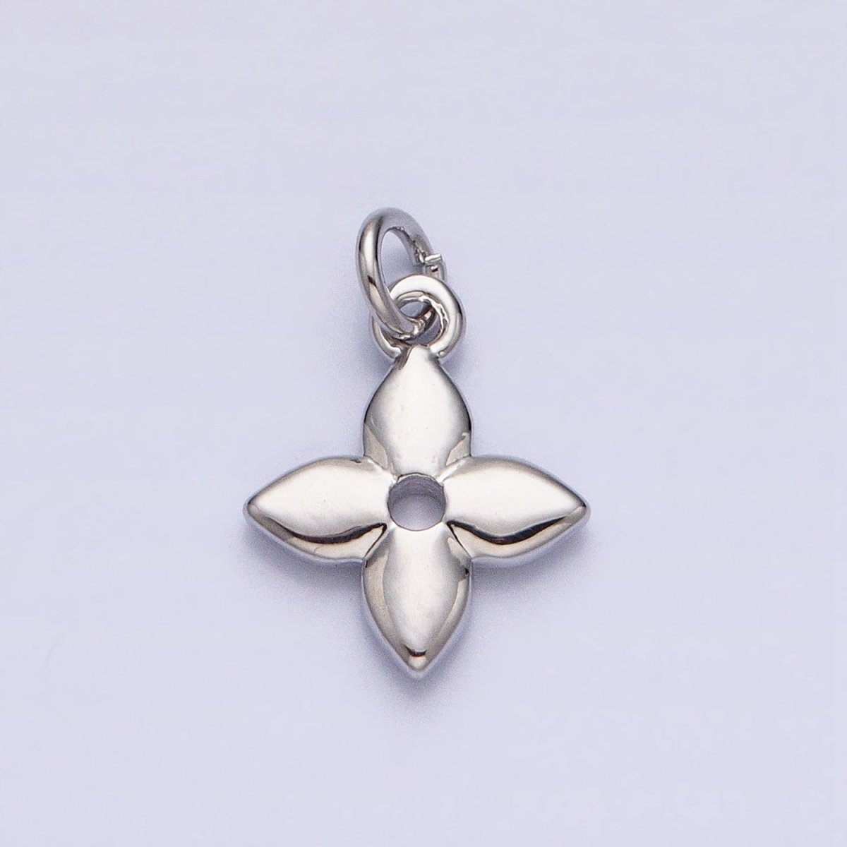 Gold, Silver Four-Leaf Flower Nature Add-On Charm | AC-617 AC-618