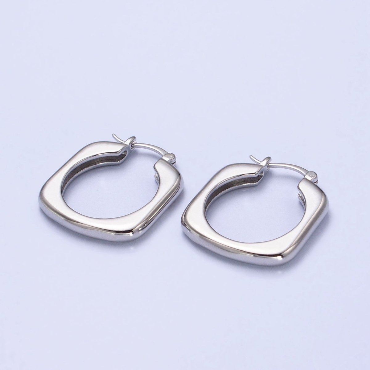 Gold, Silver Geometric Abstract Square Triangle Statement Latch Earrings | AB545 AB546