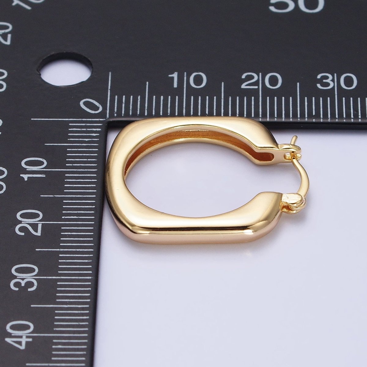 Gold, Silver Geometric Abstract Square Triangle Statement Latch Earrings | AB545 AB546