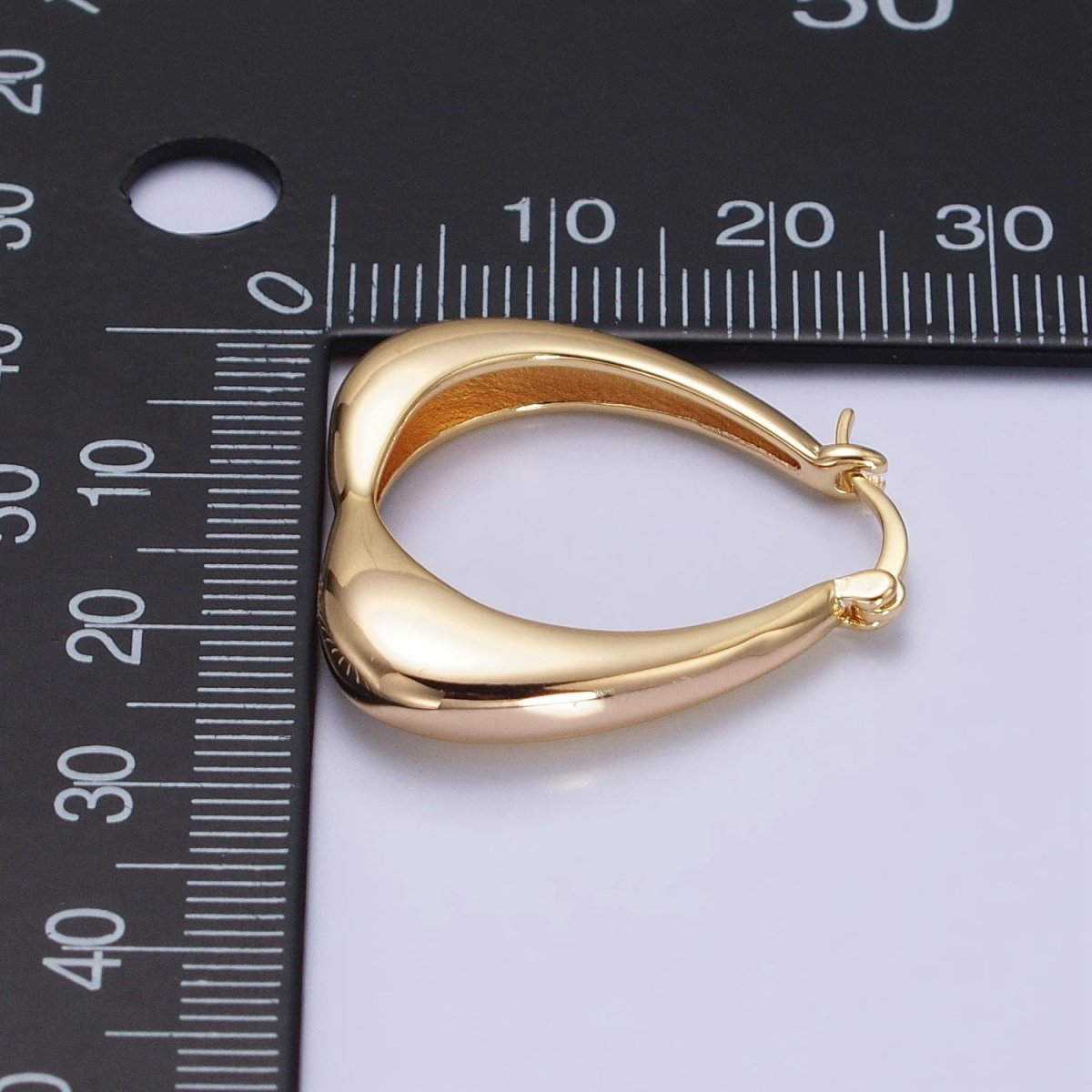 Gold, Silver Geometric Abstract Triangle Statement Latch Earrings | AB543 AB544