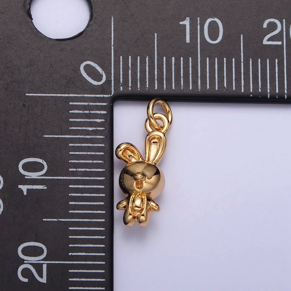 Gold, Silver Little Bunny Rabbit 16.5mm Add-On Animal Charm | AC-185 AC-446