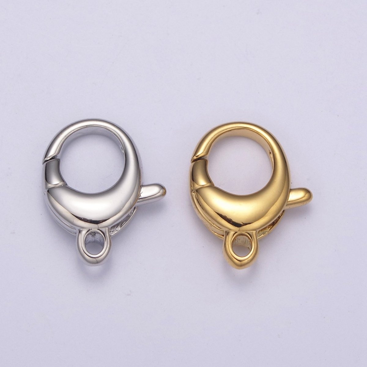 Gold / Silver Lobster Clasps - Oval Style in 24k Gold Filled L-594 L-595