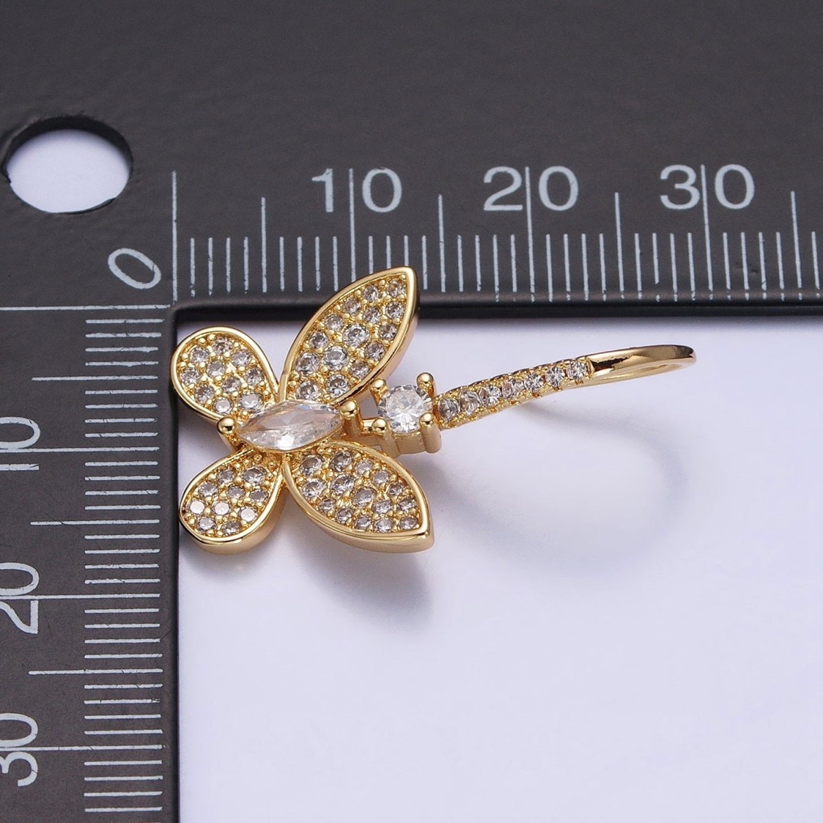 Gold, Silver Mariposa Butterfly Marquise CZ Micro Paved French Hook Earrings | AB585 AB586