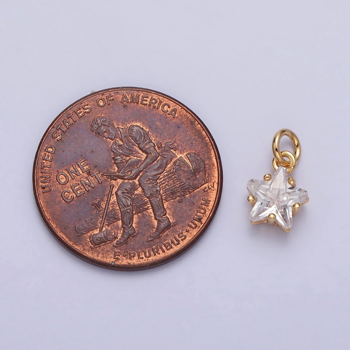 Gold, Silver Mini Celestial Star Clear CZ Cubic Zirconia Add-On Charm | AC237 AC238