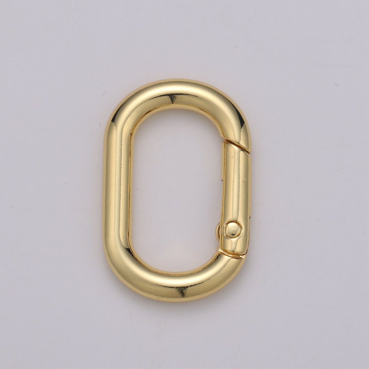Gold, Silver, Rose Gold, Black Thick Push Gate Oval Clasp, Spring gate Clasp, 20x31mm Chunky Clasp for Statement Necklace  L-028~L-031