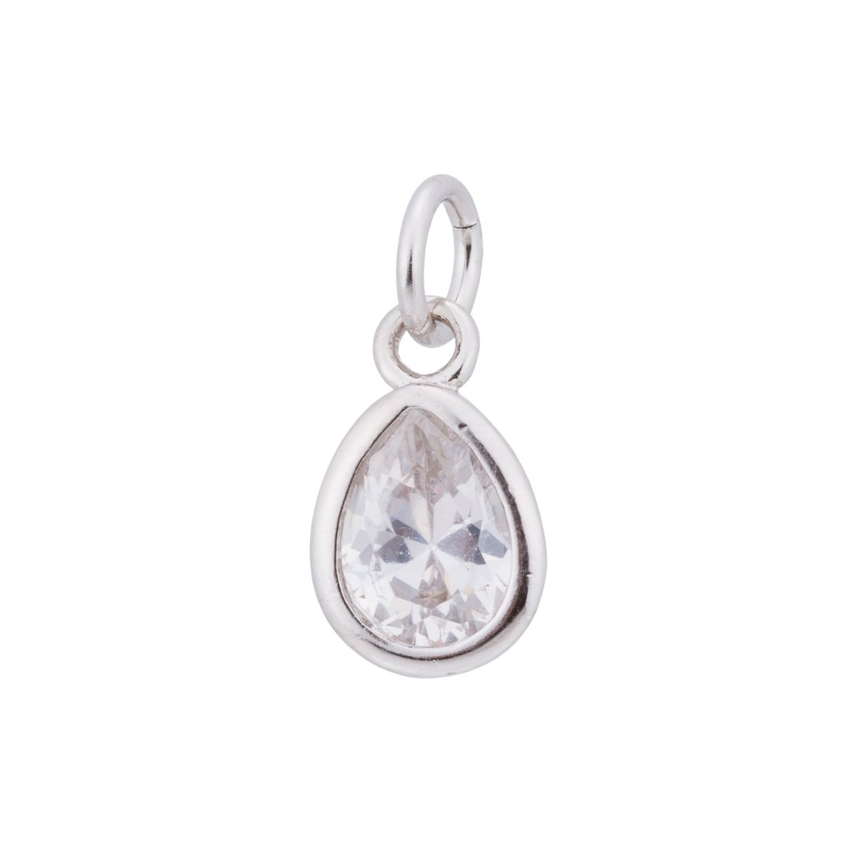 Gold / Silver / Rose Gold Pear Shaped, Tear Drop, Dangle Charm Modern Women DIY Craft Cubic Zirconia Bracelet Charm Bead Findings Pendant For Jewelry Making C-180