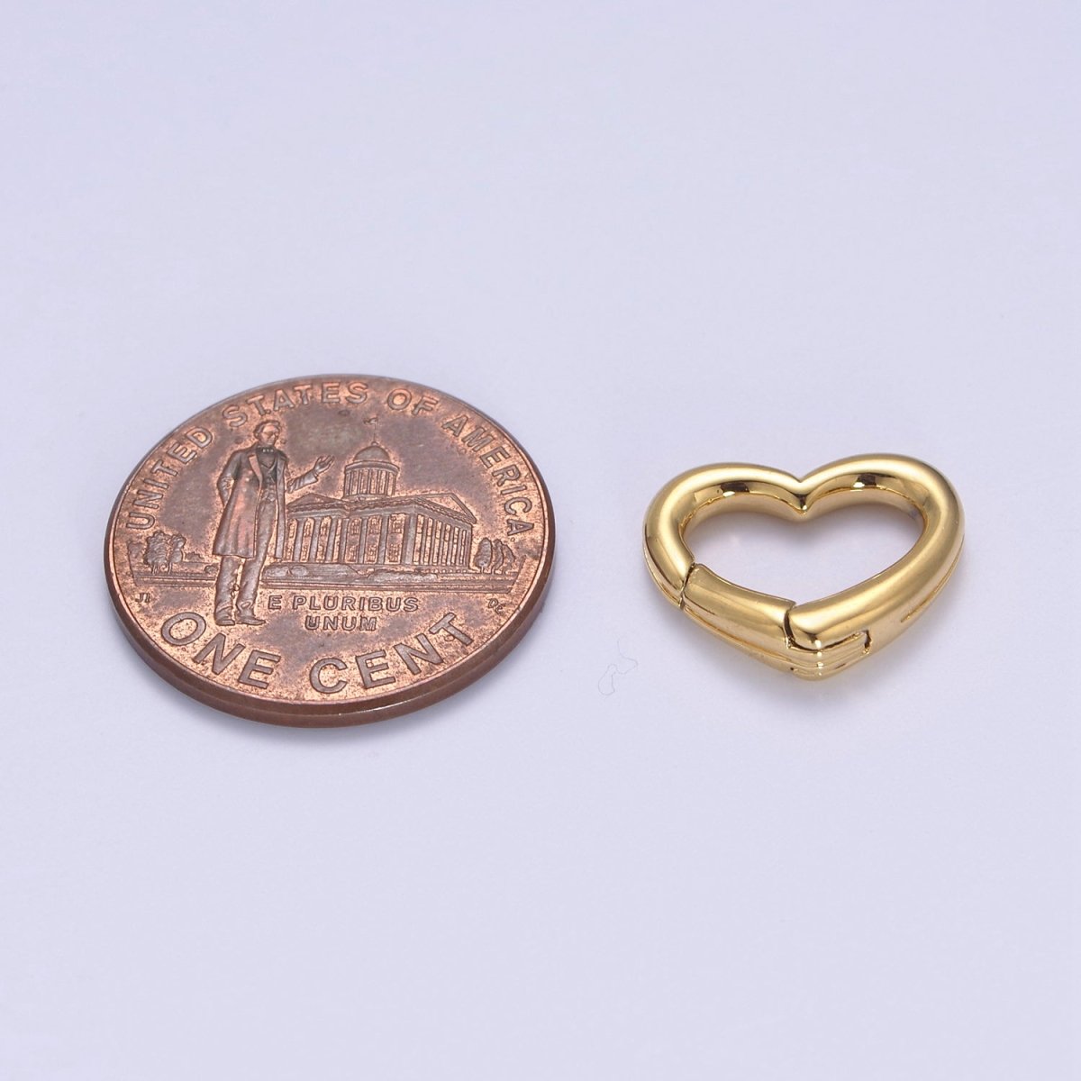 Gold Silver Spring Gate Ring  Heart Clasp, Push Clip Clasp, Spring Gate for Jewelry Making L-660 L-661