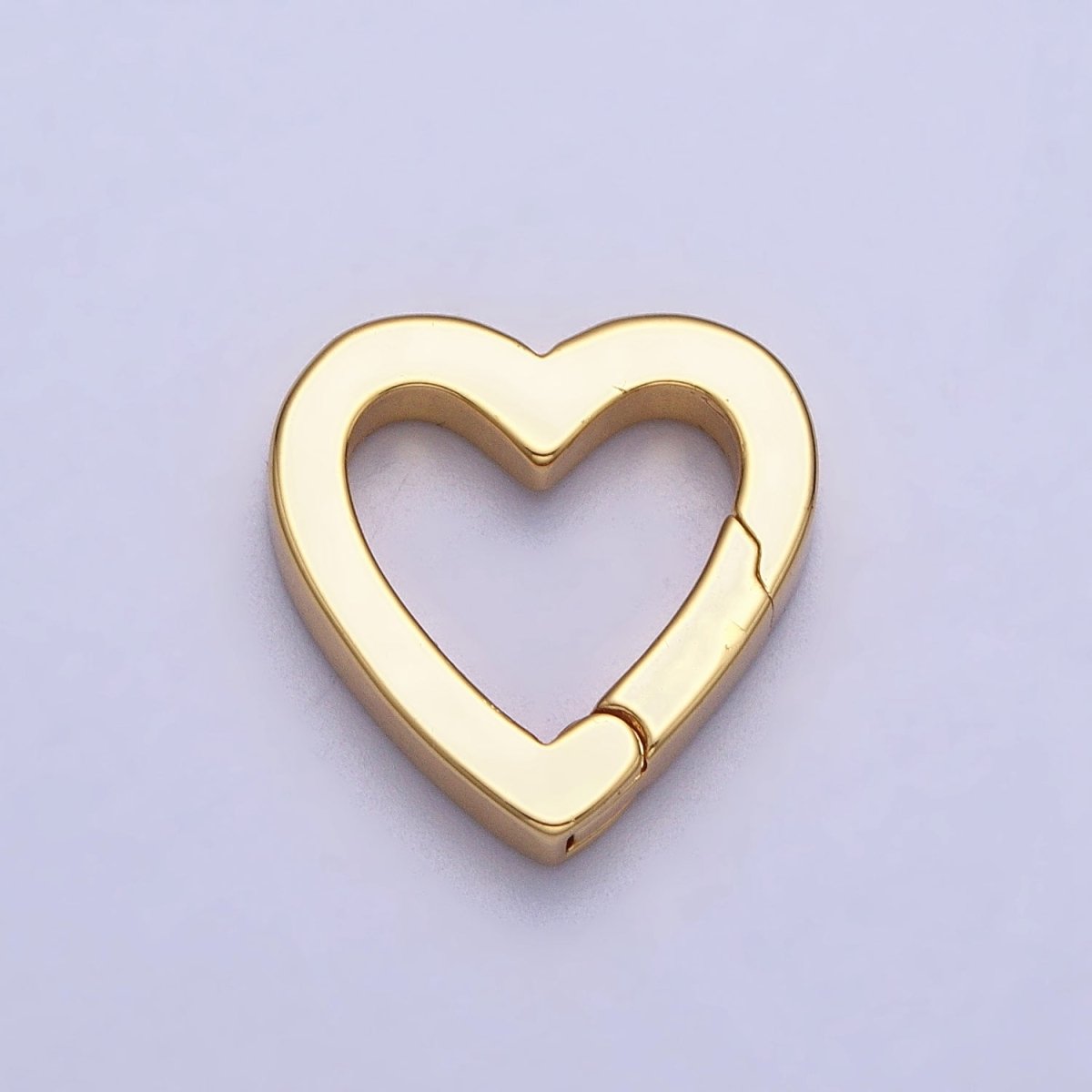 Gold Silver Spring Gate Ring Heart Clasp, Push Clip Clasp, Spring Gate for Jewelry Making Z-309 Z-310
