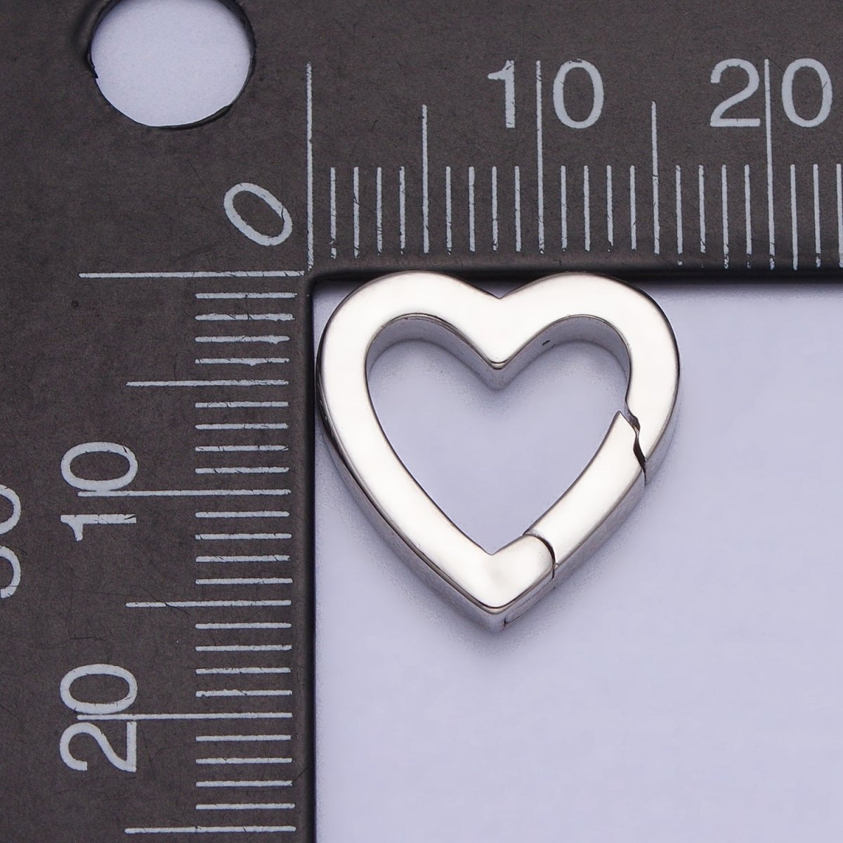 Gold Silver Spring Gate Ring Heart Clasp, Push Clip Clasp, Spring Gate for Jewelry Making Z-309 Z-310