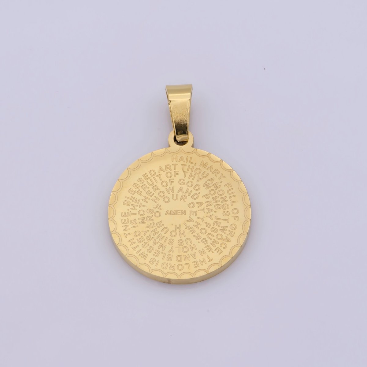 Gold / Silver The Hail Mary Prayer Pendant Catholic Religious Necklace Pendant, Charm For Jewelry Making J-360 J-361