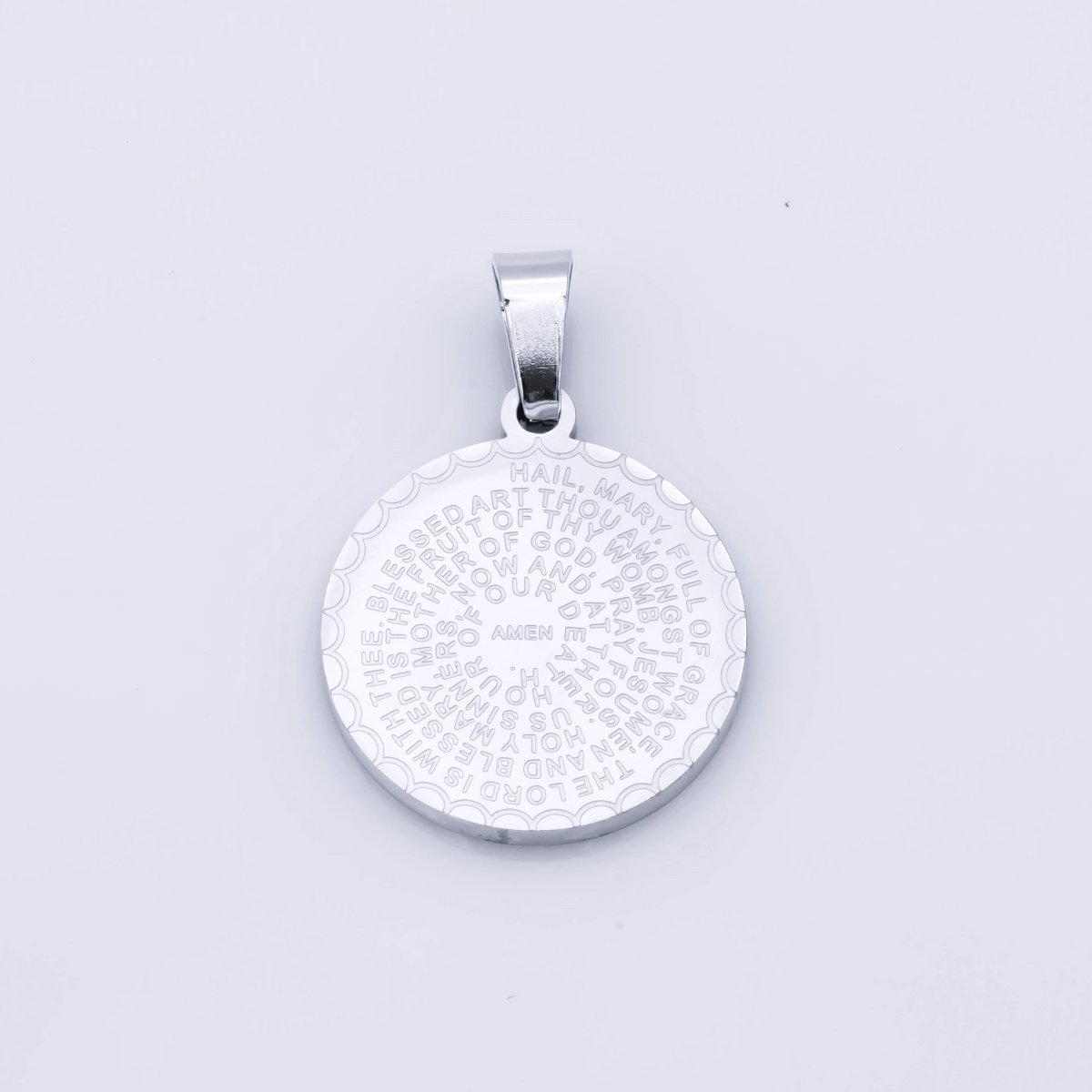 Gold / Silver The Hail Mary Prayer Pendant Catholic Religious Necklace Pendant, Charm For Jewelry Making J-360 J-361