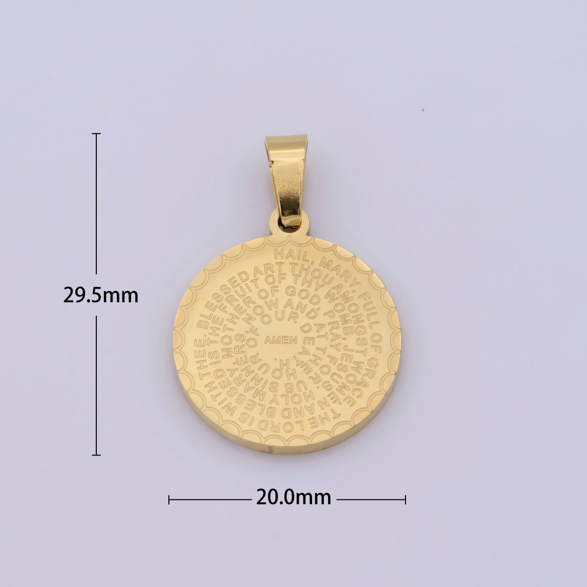 Gold / Silver The Hail Mary Prayer Pendant Catholic Religious Necklace Pendant, Charm For Jewelry Making J-360 J-361