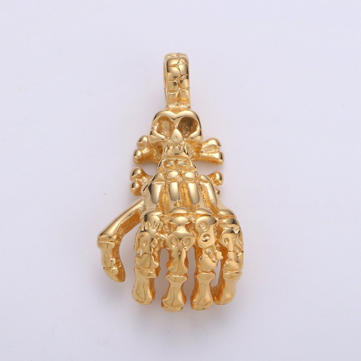 Gold Skeleton Hand Charm Zombie Hand Charm Silver Halloween Charm Tibetan Silver Charms For Men Jewelry Making in Stailness Steel Finding J-793, J-795