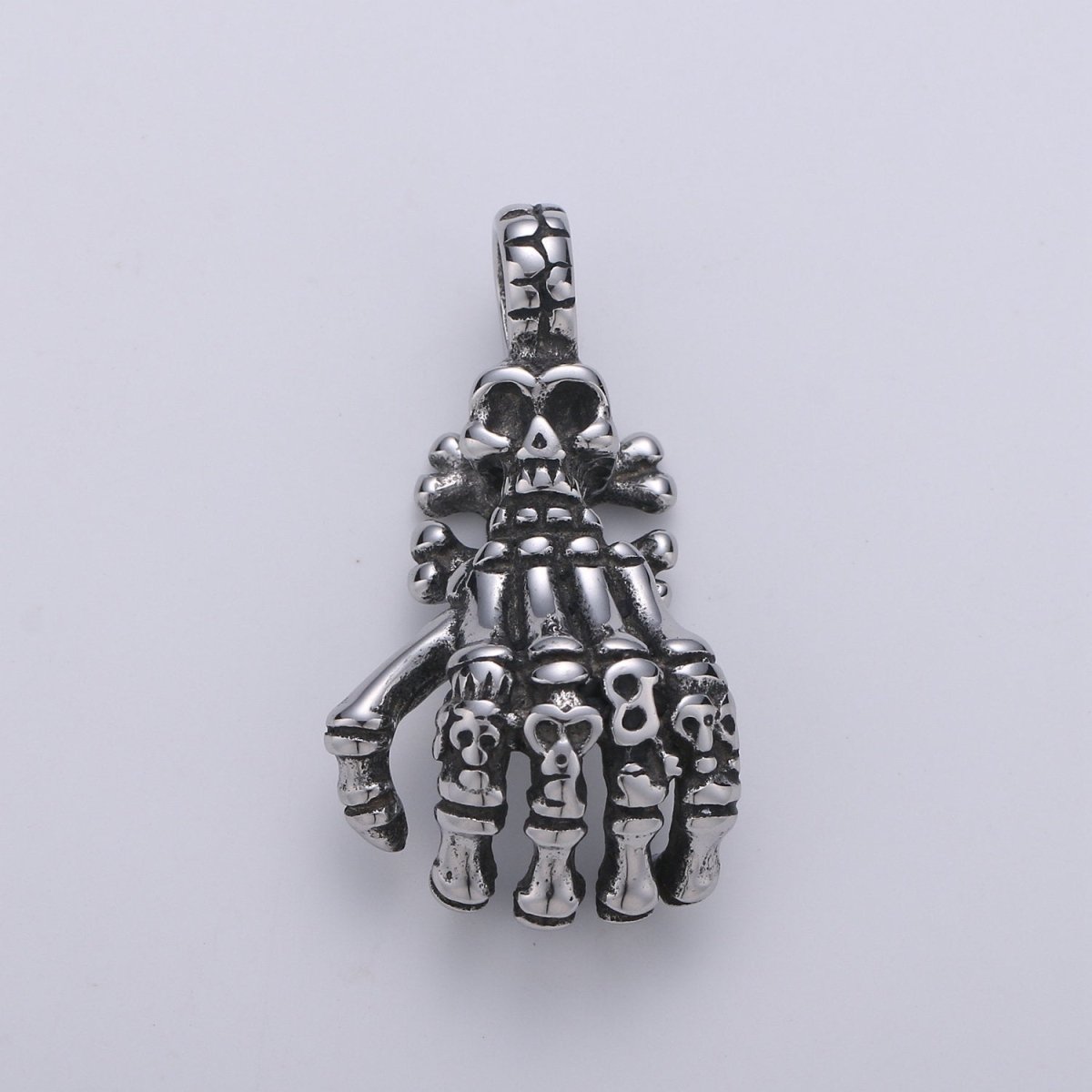 Gold Skeleton Hand Charm Zombie Hand Charm Silver Halloween Charm Tibetan Silver Charms For Men Jewelry Making in Stailness Steel Finding J-793, J-795