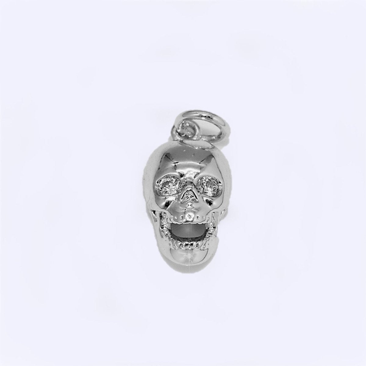 Gold Skull Charm, Skull Pendant, 3D Skull Pendant Gold Filled Charm, Pewter, Silver Black Gun Metal Charm Bracelet Necklace for halloween M-508 - M-510